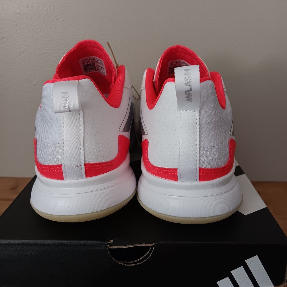 Adidas AvaFlash Tennis Shoes Womens 8 White Orange NEW IH0511 Sneakers - Picture 5 of 8
